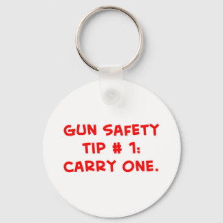 gun safety tip #1 keychain