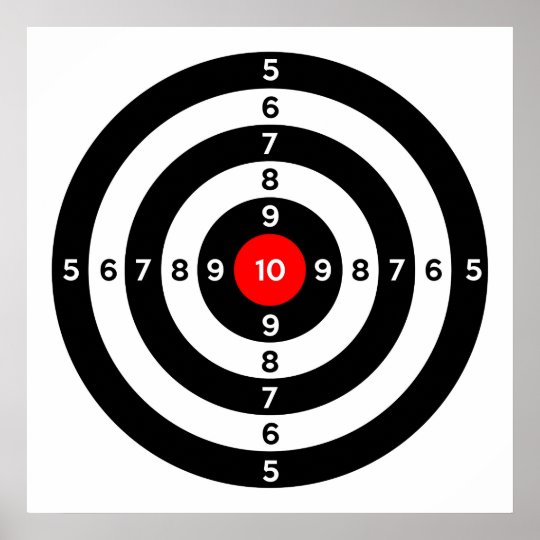 gun shooting range bulls eye target symbol poster | Zazzle.ca gun shooting range bulls eye target symbol poster | Zazzle.ca