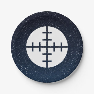 Gun Targets Pictograph Paper Plate