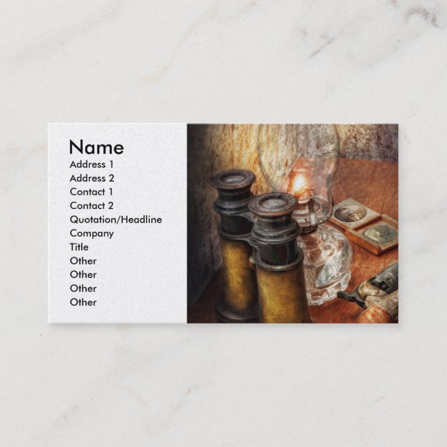 Gun - The adventures code Business Card (Front)