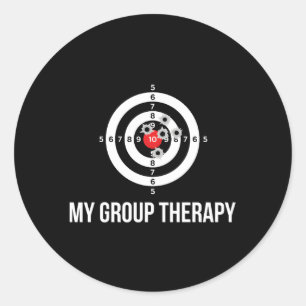 Gun Therapy Shooting Range Classic Round Sticker