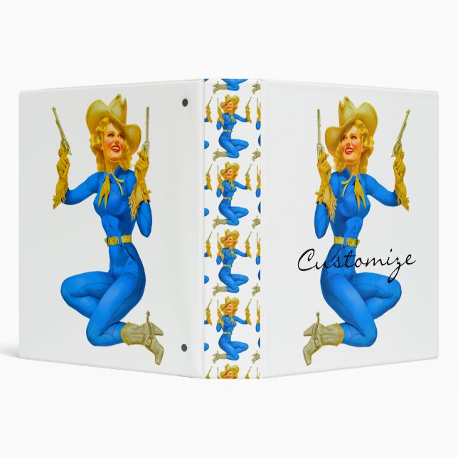 Gun-toting Pin-up Cowgirl Thunder_Cove Binder (Background)
