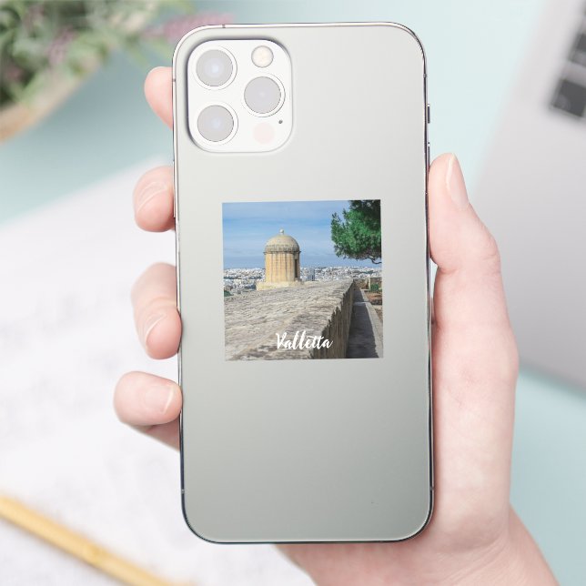 Gun turret on old city walls in Valletta, Malta (Phone)