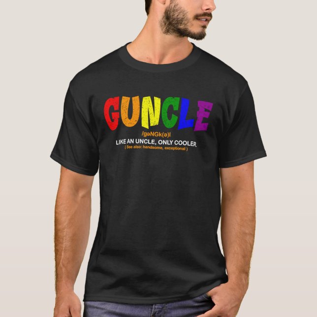 Guncle Rainbow Pride Support Lgbtq For Men Women B T-Shirt (Front)