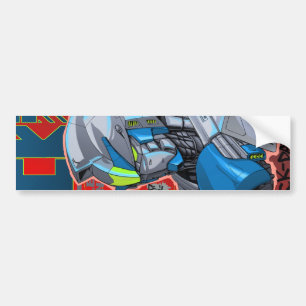 gundam inspired  bumper sticker