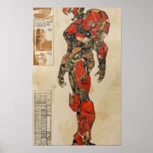 Gundam Mecha Art Poster by Takato Yamamoto