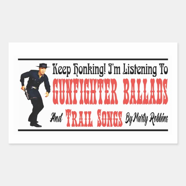 Gunfighter Ballads and Trail Songs Sticker (Front)