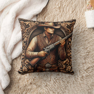 Gunfighters Legacy Throw Pillow