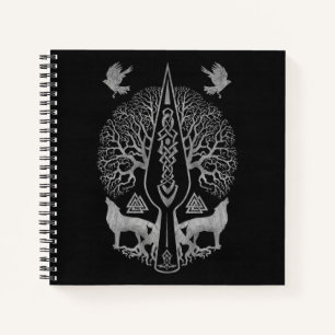 Gungnir - Spear of Odin and Tree of life - Notebook