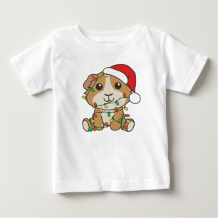 Guniea Pig Christmas Winter Animals Holiday Baby T-Shirt