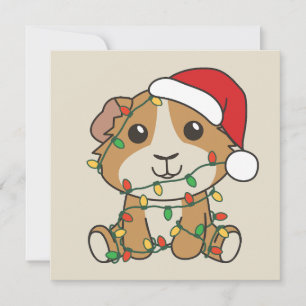 Guniea Pig Christmas Winter Animals Holiday Card