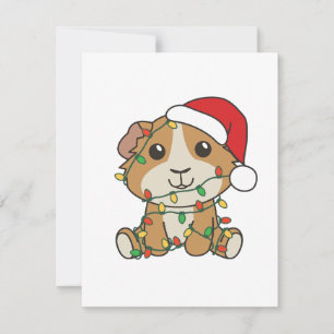 Guniea Pig Christmas Winter Animals Holiday Card