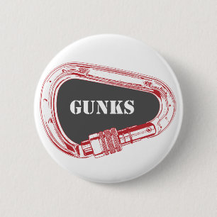 Gunks Climbing Carabiner 2 Inch Round Button