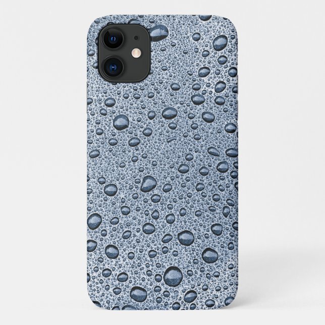 Gunmetal gray water droplets Case-Mate iPhone case (Back)