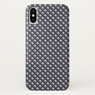 Gunmetal grey, metallic look, studded grid Case-Mate iPhone case