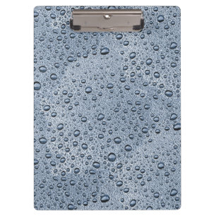 Gunmetal grey water droplets clipboard