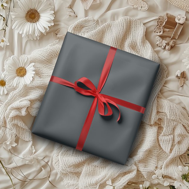Gunmetal Metallic Solid Colour | Classic | Elegant Wrapping Paper (Creator Uploaded)