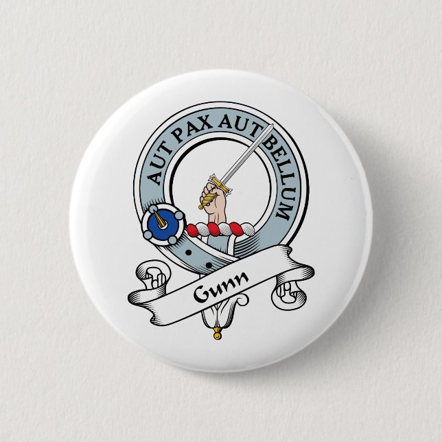 Gunn Clan Badge 2 Inch Round Button (Front)