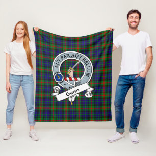 Gunn Clan Badge Tartan Plaid Fleece Blanket