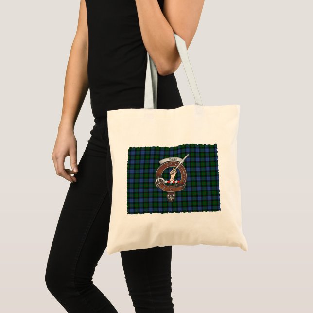 Gunn Clan Badge Tartan Tote Bag (Front (Product))