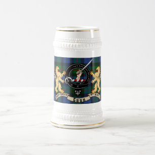 Gunn Clan Badge & Wrap Around Tartan Beer Stein
