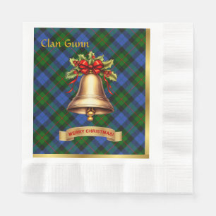 Gunn Personalized Tartan Christmas Napkin