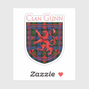 Gunn Tartan Scottish Plaid Lion Rampant