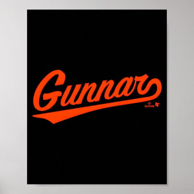 Gunnar Henderson Baltimore Text Baltimore Baseball Poster (Front)