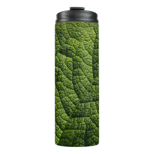 Gunnera leaf green leaf details thermal tumbler