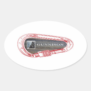 Gunnison Climbing Carabiner Oval Sticker