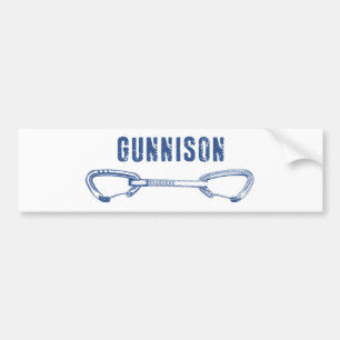 Gunnison Colorado Rock Climbing Quickdraw Bumper Sticker