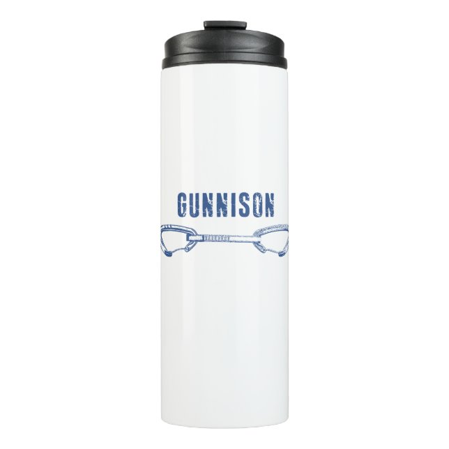 Gunnison Colorado Rock Climbing Quickdraw Thermal Tumbler (Front)