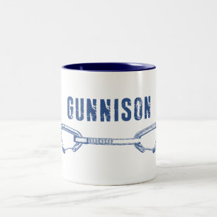 Gunnison Colorado Rock Climbing Quickdraw Two-Tone Coffee Mug