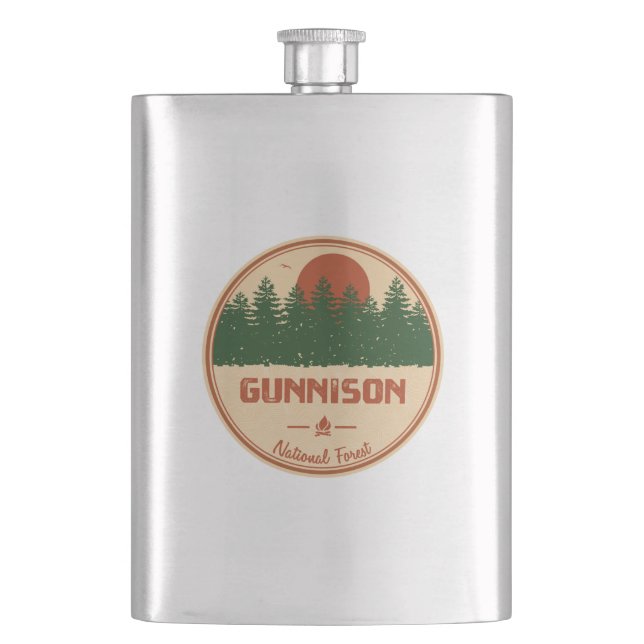 Gunnison National Forest Hip Flask (Front)