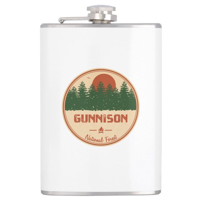 Gunnison National Forest Hip Flask (Front)