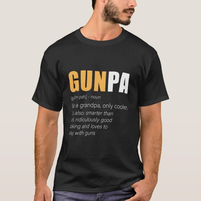Gunpa Gun Grandpa Novelty T-Shirt (Front)