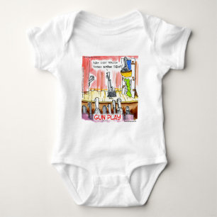 GunPlay Funny Cartoon Baby Bodysuit