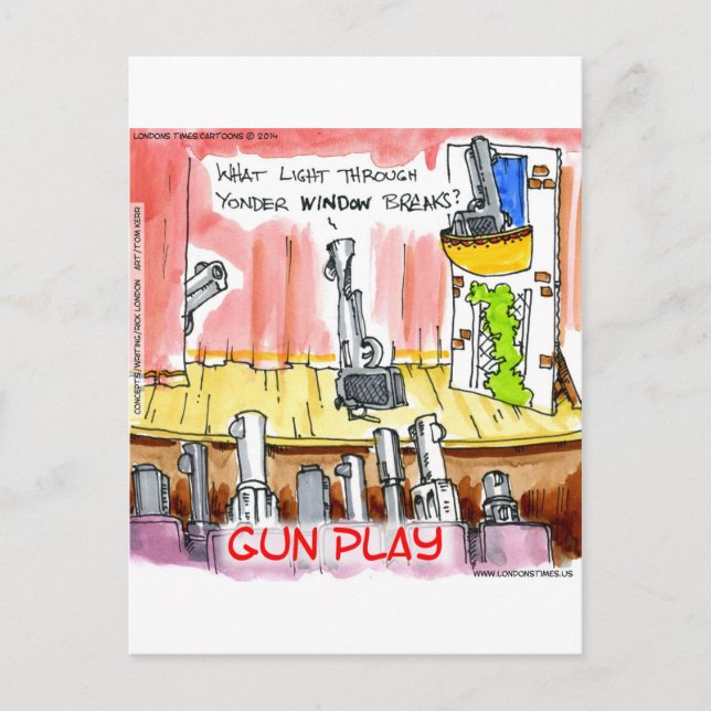 GunPlay Funny Cartoon Postcard (Front)