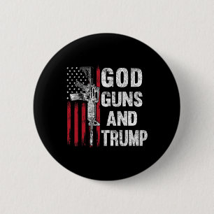 Guns And Trump 2nd Amendment Flag Ar15 American Fl 2 Inch Round Button