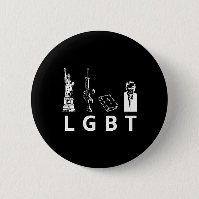 Guns Bible Trump  2 Inch Round Button (Front)