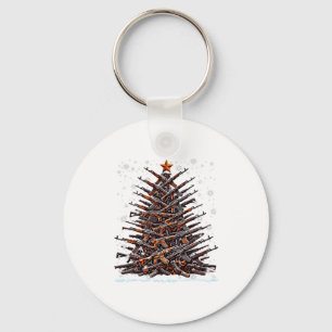 Guns Christmas Tree Funny Men Xmas 2024 For Gun Lo Keychain