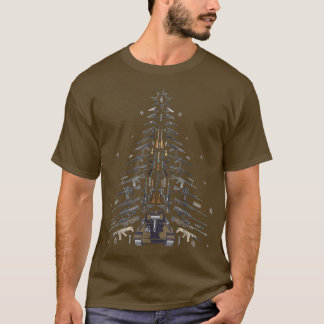 Guns Christmas Tree Hand Assault Rifle M4 AR15 Ugl T-Shirt