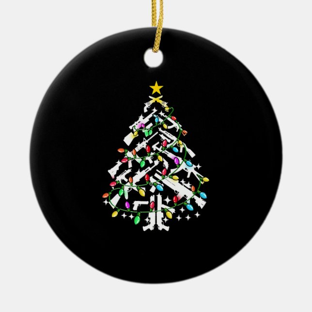Guns Christmas Tree Ornament (Front)