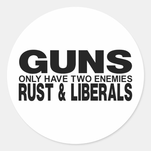 GUNS CLASSIC ROUND STICKER (Front)