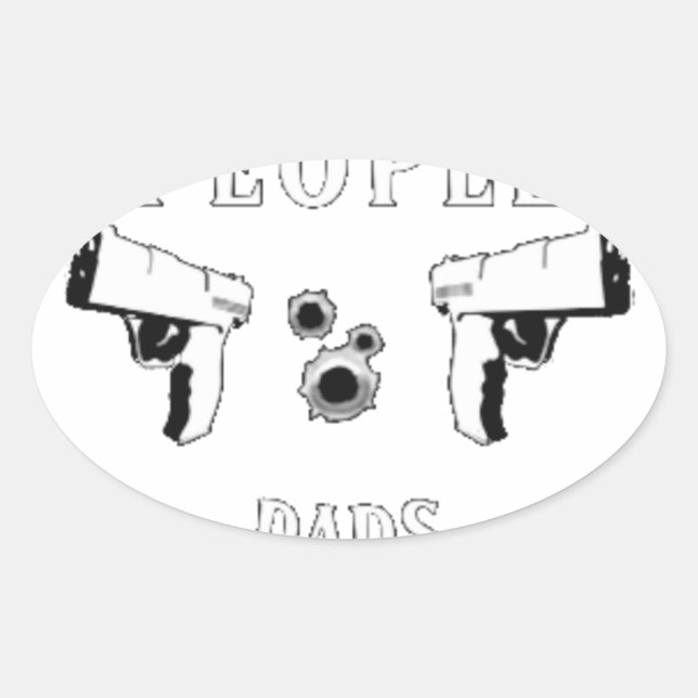 Guns Don't Kill People... Oval Sticker (Front)