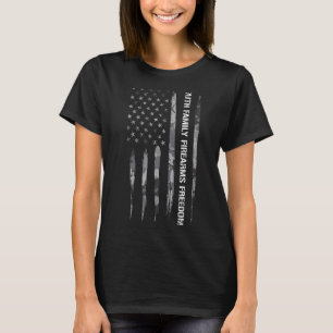 Guns Faith Family Firearms Freedom American Flag T-Shirt