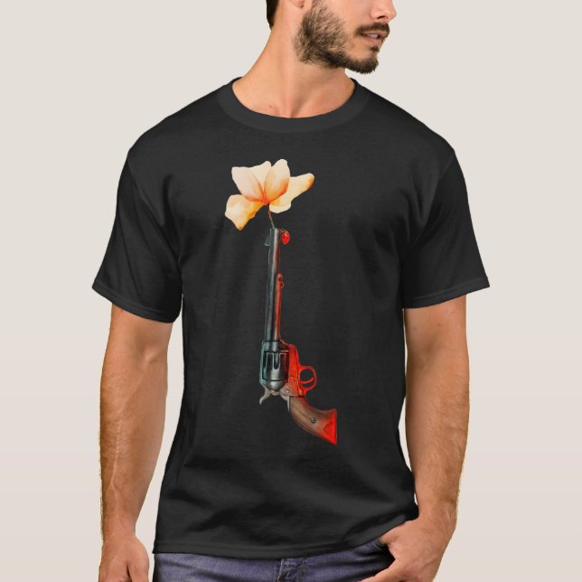 Guns flowers for a ladybug T-Shirt (Front)