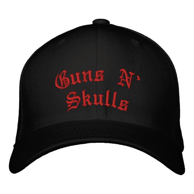 Guns N' Skulls Embroidered Hat (Front)
