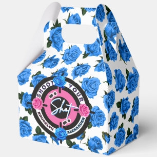 Guns or Roses Gender Reveal Pink/Blue Baby Shower  Favor Box