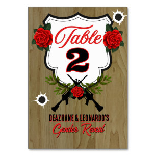 Guns or Roses Gender Reveal  Table Number